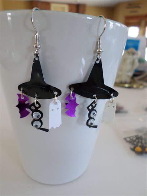Witch hat dangle earrings
